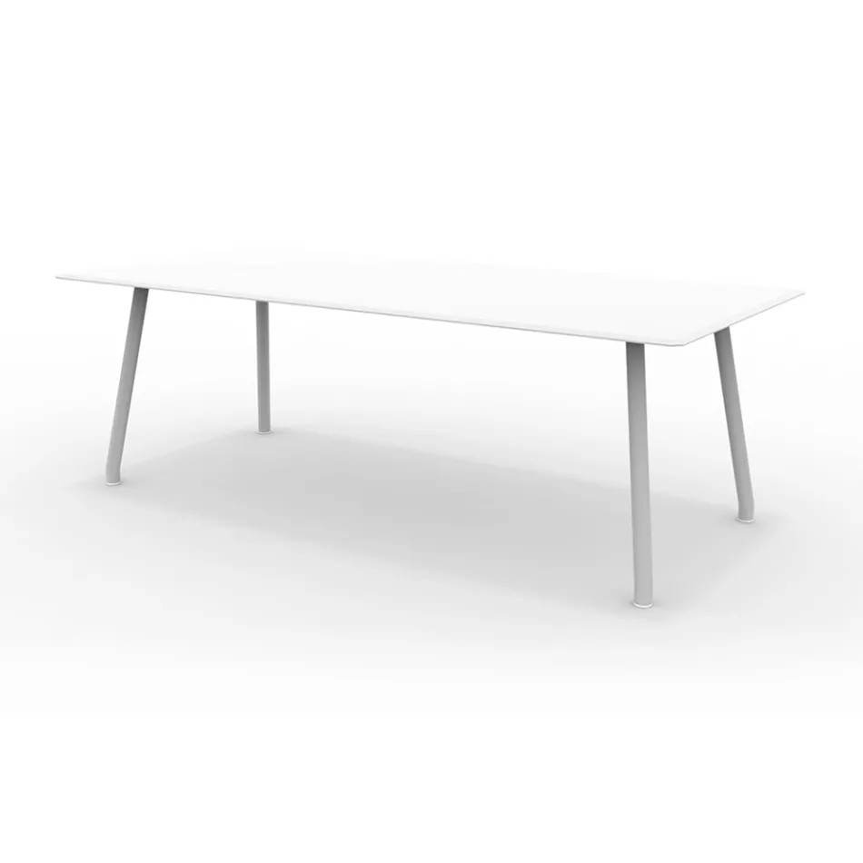 220x100 cm Outdoor Aluminium Table in Different Finishes - Resplendent Viadurini
