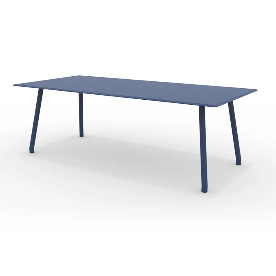 220x100 cm Outdoor Aluminium Table in Different Finishes - Resplendent Viadurini