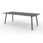 220x100 cm Outdoor Aluminium Table in Different Finishes - Resplendent Viadurini