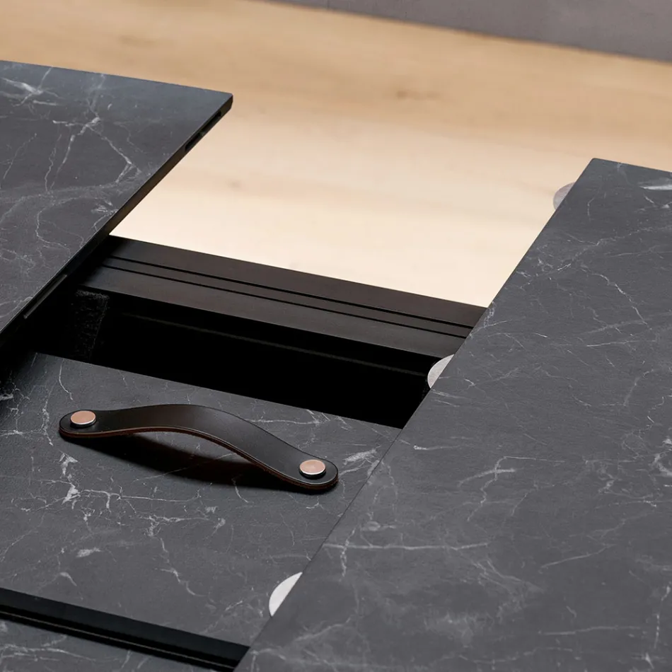 Extendable Barrel Table to 170 cm in Stratified HPL - Convivio Viadurini