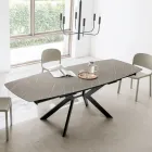 Extendable Barrel Table to 240 or 280 cm in HPL and Metal - Present Viadurini