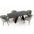 Extendable table to 276 cm in Noir Desir Ceramic Made in Italy - Equator Viadurini