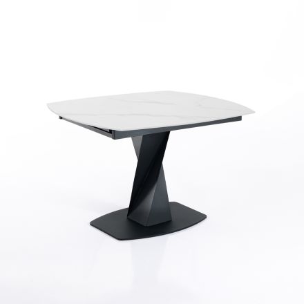 Extendable Table to 165 cm in Metal and Ceramic - Boccanera Viadurini