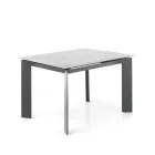 Extendable table to 170 cm in steel and ceramic - Sphinx Viadurini