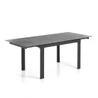 Extendable table to 180 cm in White Marble Finish - Brotola Viadurini