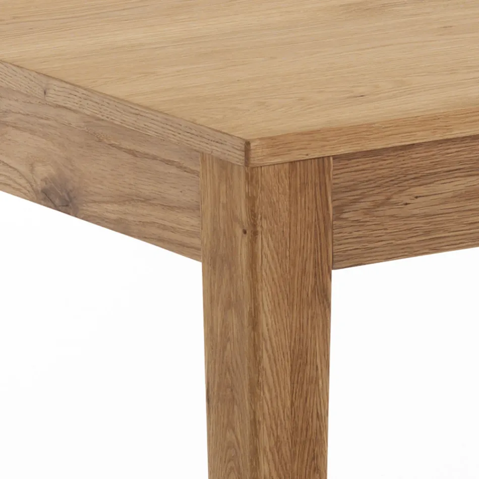 Extendable table to 180 cm in solid birch wood - thallium Viadurini
