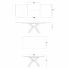 Extendable Dining Table to 2.8 m in Ceramic and Metal Legs - Paoluccio Viadurini