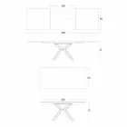 Extendable Dining Table to 2.8 m in Ceramic and Metal Legs - Paoluccio Viadurini