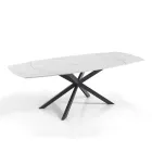 Extendable Table to 200 cm Black Steel Base - Torio Viadurini