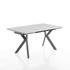 Extendable table to 200 cm in ceramic and steel - Belone Viadurini