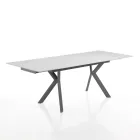 Extendable table to 200 cm in ceramic and steel - Belone Viadurini