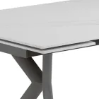 Extendable table to 200 cm in ceramic and steel - Belone Viadurini