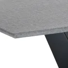 Extendable table to 200 cm in MDF Cement - Holmium Viadurini