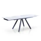 Extendable Table to 210 cm in Gray Steel and Ceramic - Canario Viadurini