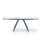 Extendable Table to 210 cm in Gray Steel and Ceramic - Canario Viadurini