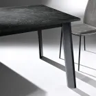 Extendable Table to 220 cm with Graphite Beech Base Made in Italy - Toles Viadurini
