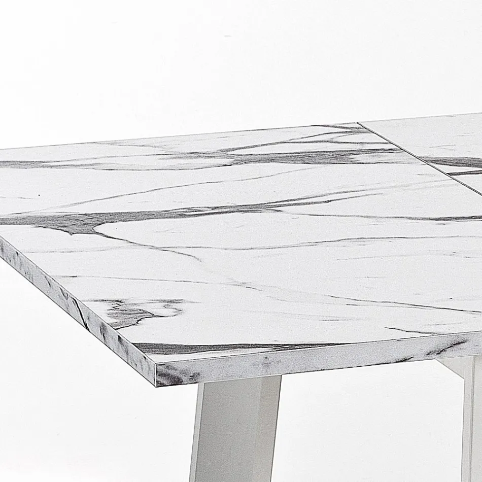 Extendable Table to 220 cm in Beech and Melamine Made in Italy - Toles Viadurini