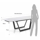 Extendable Table to 240 cm in Gray Steel - Bonito Viadurini