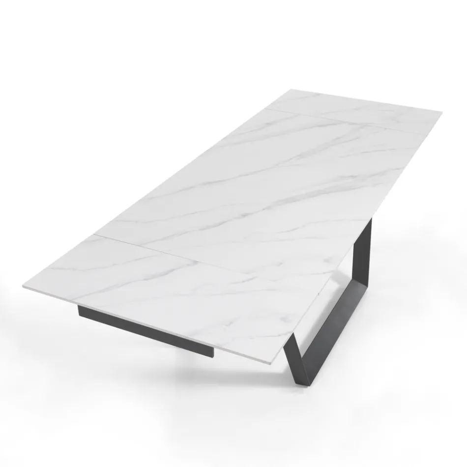 Extendable Table to 240 cm in Gray Steel - Bonito Viadurini