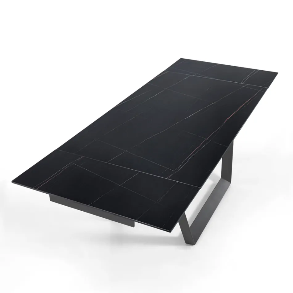 Extendable Table to 240 cm in Gray Steel - Bonito Viadurini