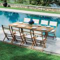 Extendable Table to 240 cm for the Garden Made of Acacia Wood - Sereno