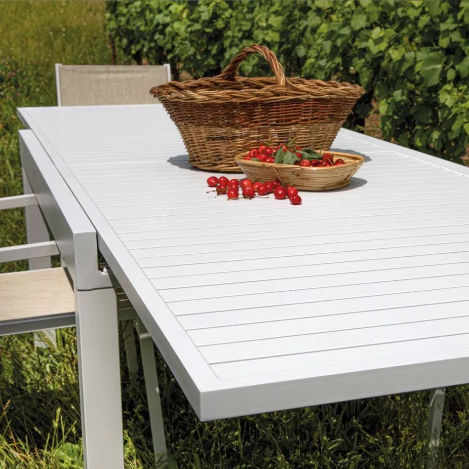 Extendable Table 270 cm Outdoor with Aluminum Frame - Sheet Viadurini