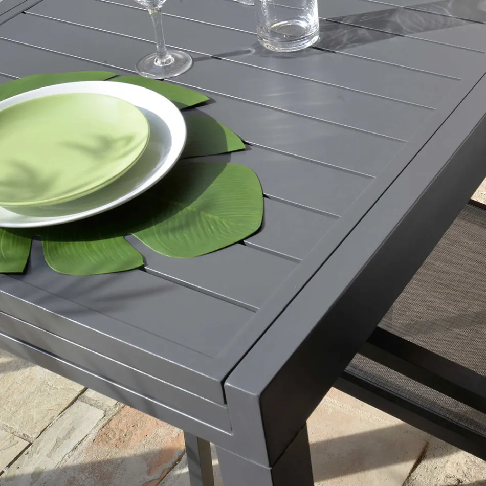 Extendable Table 270 cm Outdoor with Aluminum Frame - Sheet Viadurini