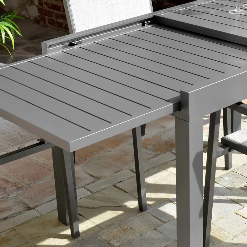 Extendable Table 270 cm Outdoor with Aluminum Frame - Sheet Viadurini