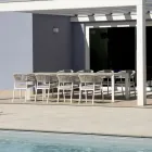 Extendable Table to 276 cm with Wood Effect Aluminum - Ovara Viadurini