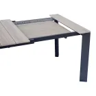 Extendable Table to 276 cm with Wood Effect Aluminum - Ovara Viadurini