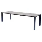 Extendable Table to 276 cm with Wood Effect Aluminum - Ovara Viadurini