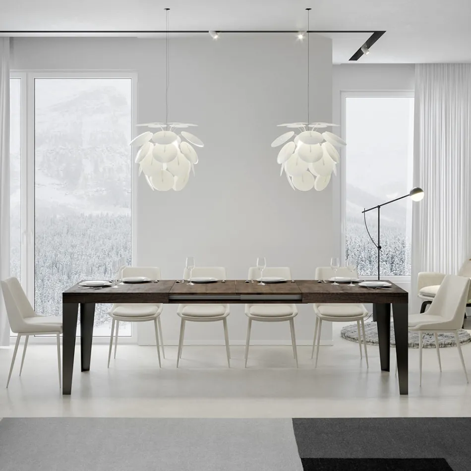 Extendable table to 284 cm in different sizes and finishes Made in Italy - Beach Viadurini