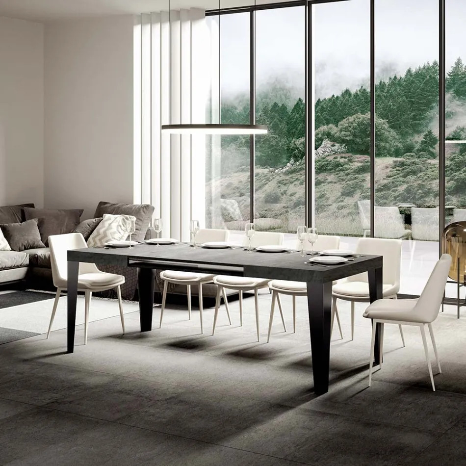 Extendable table to 284 cm in different sizes and finishes Made in Italy - Beach Viadurini