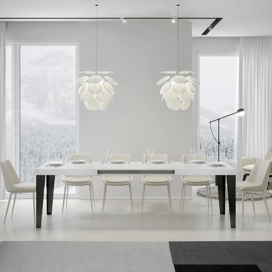 Extendable table to 284 cm in different sizes and finishes Made in Italy - Beach Viadurini