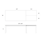 Extendable table to 298 cm in ceramic and metal Made in Italy - Tulip Viadurini