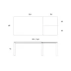 Extendable table to 298 cm in ceramic and metal Made in Italy - Tulip Viadurini