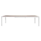 Extendable Table to 300 cm with Sliding Legs in Aluminum and Teak - Felix Viadurini