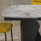 Extendable Table 300 cm in Metal and Sintered Stone Top - Taviria Viadurini