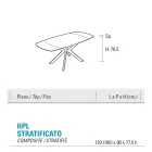 Extendable Barrel Table in Layered HPL with Different Finishes - Incontro Viadurini