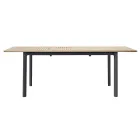 Extendable Butterfly Table to 210 cm in Aluminum and Teak Top - Incanto Viadurini