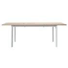 Extendable Butterfly Table to 210 cm in Aluminum and Teak Top - Incanto Viadurini