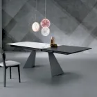 Extendable Table with Side Extension in Glass Ceramic - Aperol Viadurini