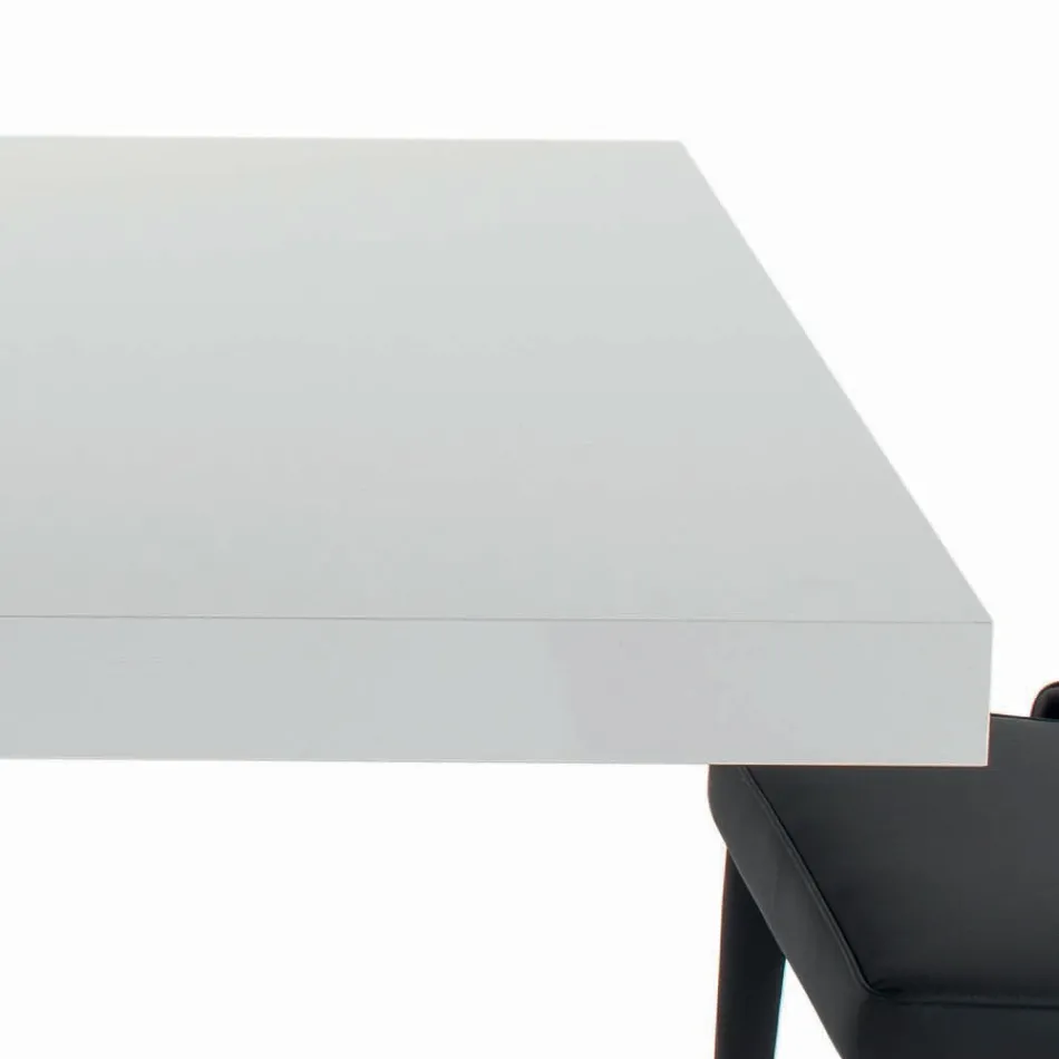Extendable Table with Central Opening and Folding Edge Made in Italy - Dalmatian Viadurini