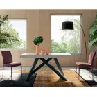 Extendable Table with Synchronized Central Opening in Laminate - Settimmio Viadurini