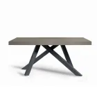 Extendable Table with Synchronized Side Opening in Melamine - Settimmio Viadurini