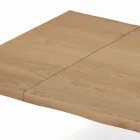 Extendable Table with Irregular Debarked Edge Made in Italy - Glasses Viadurini