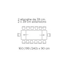 Extendable Table with Irregular Debarked Edge Made in Italy - Glasses Viadurini