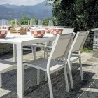 Extendable Table with Sliding Legs and Aluminum Slatted Top - Supernova Viadurini