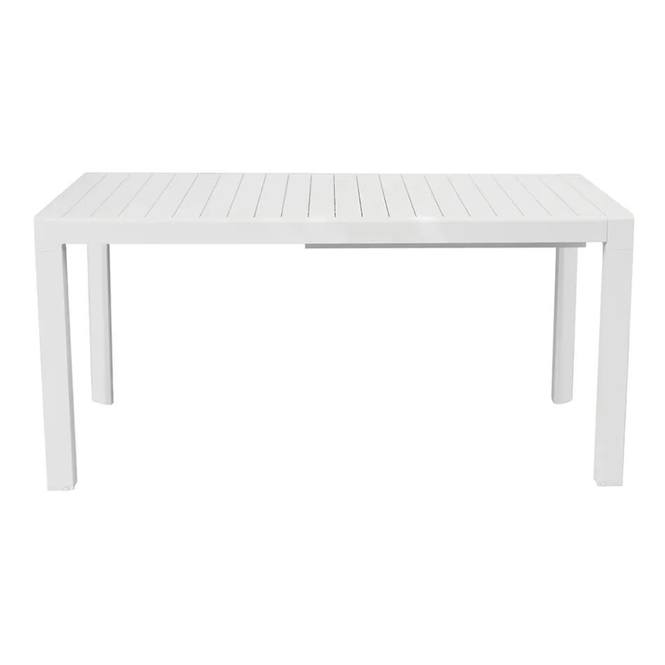 Extendable Table with Sliding Legs and Aluminum Slatted Top - Supernova Viadurini