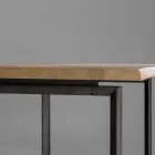Extendable Table with Debarked Top and Edge Made in Italy - Aravis Viadurini